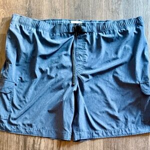 True Nation Men's Big & Tall Swimming Trunks - Blue - Size 4XL